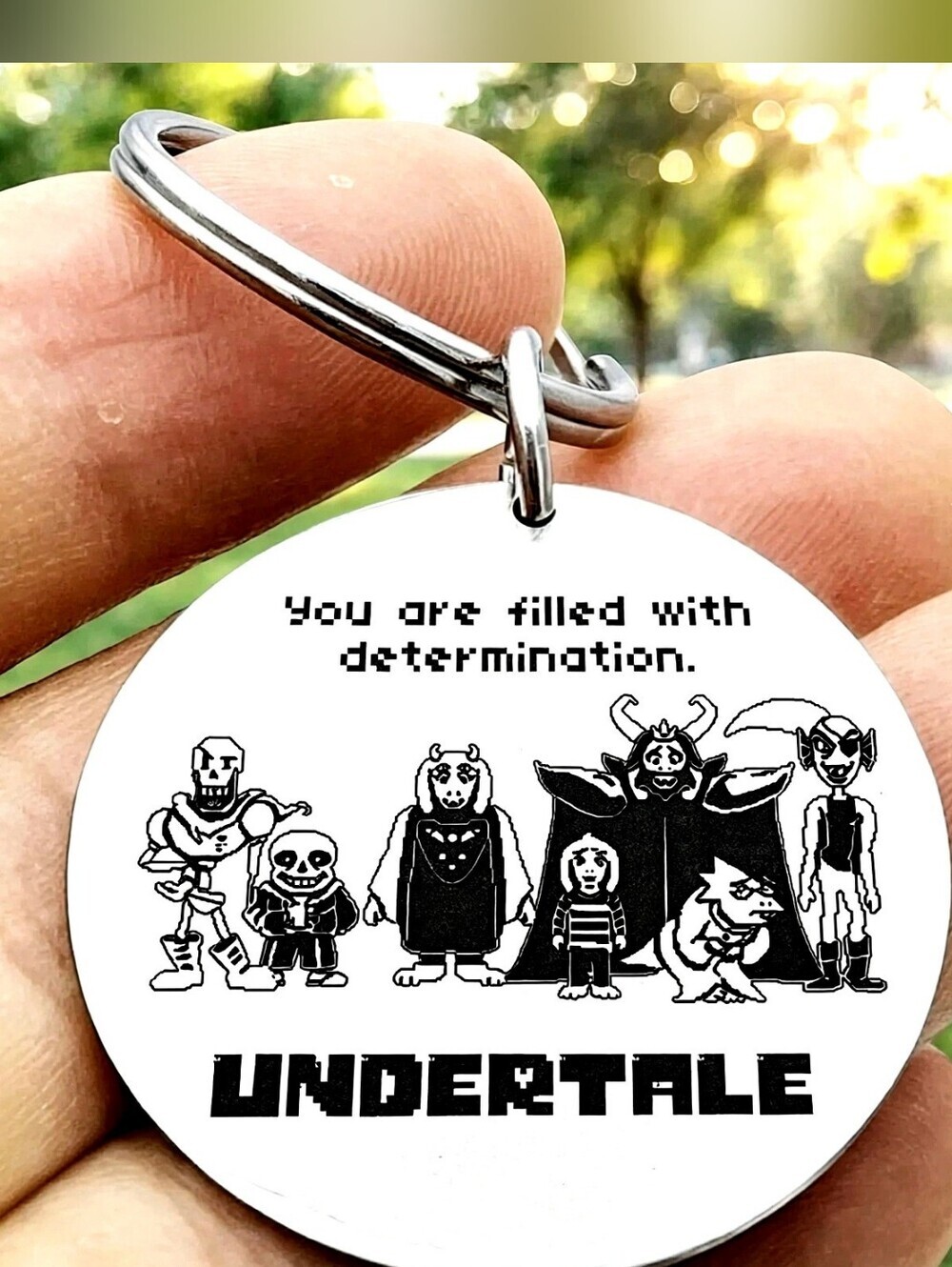 Undertale Sans Funny Video Game Cute Keychain Determination